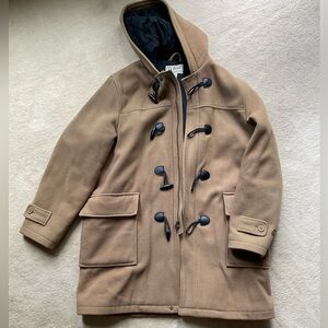 Vintage L.L. Bean Wool Toggle Coat with Hood, Large